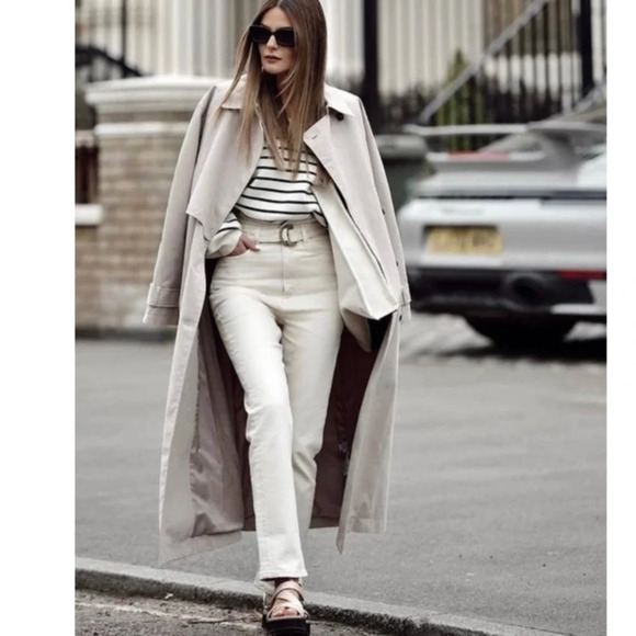 & Other Stories Cream Belted Straight Jeans 2 - Picture 9 of 9